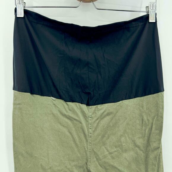 Preggo Leggings 2XL Green Moto Maternity Pregnancy Jeggings Skinny Leg - Picture 3 of 9